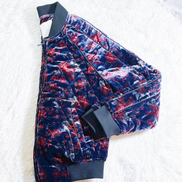 Joie Mace Quilted Flower Bomber Jacket Black Trim SZ Small - Picture 10 of 10